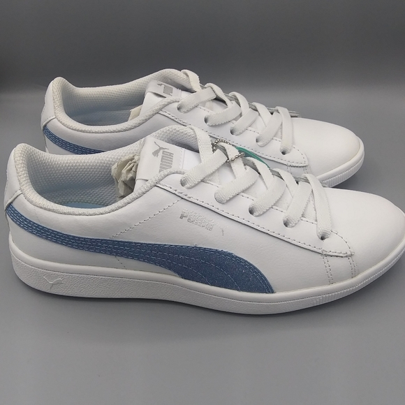 Puma leather glitter comfort girls sneakers Size 3.5 - Picture 5 of 8